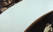 Joan Rabascall, "Cosmonauta", 1966 collage y pintura acrílica sobre tela 97 x 162 cm