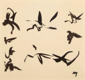 Henri Michaux, "Mouvement", 1950-51, tinta sobre papel 15,5 x 16,5 cm
