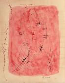 Moisès Villèlia, 'Sense títol', 1960 acuarela y goma laca sobre papel 27 x 21 cm