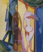 Alberto Magnelli, "Trois personnages", 1913-1914 oil on canvas 200 x 167 cm.