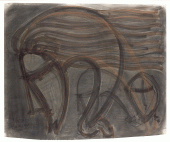 Martín Chirino, "Carnet (Reina del Viento)", 1999 carbonet i tècnica mixta sobre paper 126 x 152,5 cm.