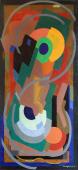 Albert Gleizes "Spirale brun et vert", 1932-33 óleo sobre tela 168,2 x 77,7 cm