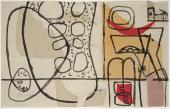 Le Corbusier, "Simla", 1956 collage y tinta sobre papel 21,5 x 34,5 cm, © FLC/ADAGP Paris, 2017