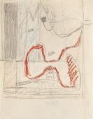 Le Corbusier, "Icone", 1957, grafito y lápices de color sobre papel 26,8 x 20,9 cm