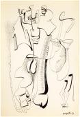 Alberto Magnelli, "Sans titre", 1936 tinta i llapis sobre paper 32 x 21 cm.