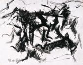 Esteban Vicente, "Sin título" 1964 ink and charcoal on paper 37 x 47,5 cm