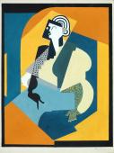 Albert Gleizes, "Femme au gant noir", 1920 oli i guaix sobre 35 x 27 cm