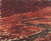 Luis Claramunt, "Paisaje violeta", 1988 oli sobre tela 81 x 100 cm
