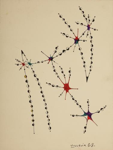 Moisès Villèlia 'Untitled' 1968 ink and watercolor on cardboard 26 x 19,3 cm