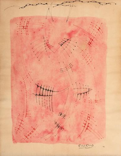 Moisès Villèlia, 'Sense títol', 1962 llapis de colors i tinta sobre paper 20,3 x 19 cm 