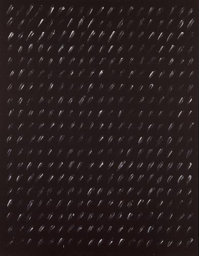 Joaquim Chancho, 'Espai quadriculat i tacat' 1973 vinílic sobre tela 146 x 114 cm