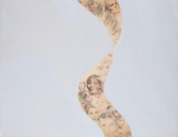 Ana Peters, 'Ellas', c.1964 frottage and acrylic on paper on tablex 99 x 130 cm