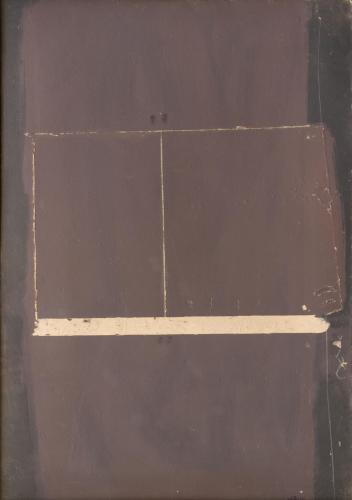 Antoni Tàpies, 'Pintura damunt cartró rascat' 1959 procediment mixt sobre cartró 107 x 75 cm